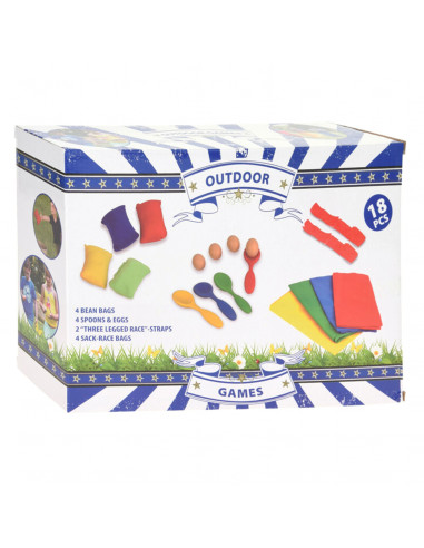 Set van 4 Buitenspellen, 18dlg.