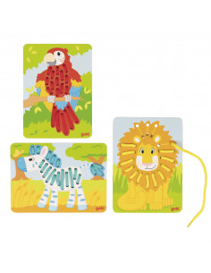 Houten Rijgpuzzels, 3st. BT