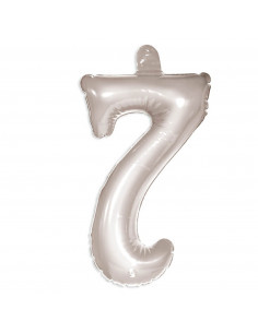Opblaascijfer 7 Zilver BT