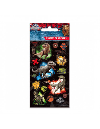 Stickervel Jurassic Park 6 Vellen