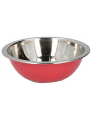 Mengkom 800 Ml RVS Zilver/rood BT