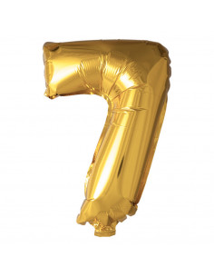 Folieballon Cijfer 7 40cm Goud
