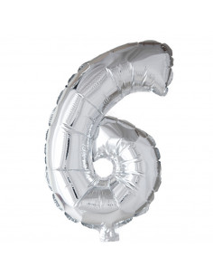 Folieballon Cijfer 6 40cm...