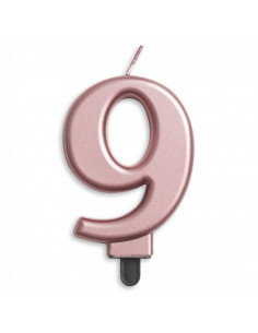 Nummer Kaars Metallic Rose...