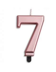 Nummer Kaars Metallic Rose...