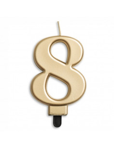 Nummer Kaars Metallic Goud...
