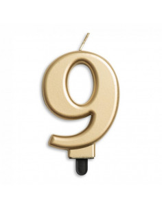 Nummer Kaars Metallic Goud...