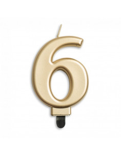 Nummer Kaars Metallic Goud...