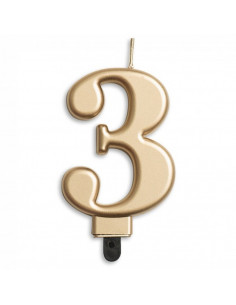 Nummer Kaars Metallic Goud...