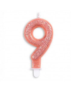 Nummer Kaars Glitter Rose...
