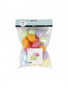 Plastic Eieren Gekleurd, 24st.