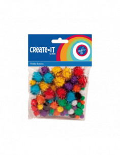 Glitter Pompoms 78st.