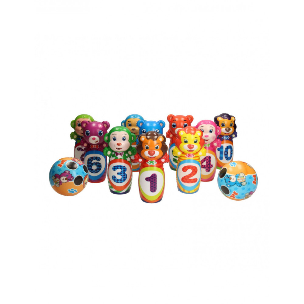 Foam Kegelspel Dieren 10dlg.