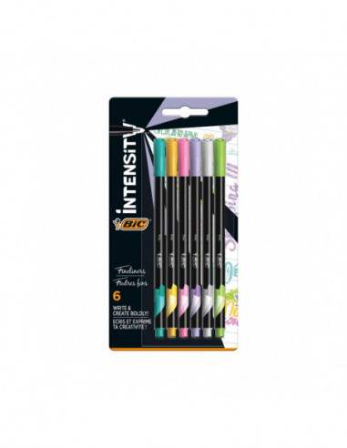 BIC Intensity Fineliners Pastel 6st.