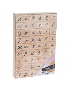 Houten Stempelset Alfabet