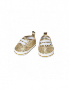 Poppensneakers Glitter Goud...