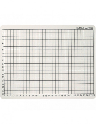 Snijmat Rubber met Rasterlijnen 22x30cm