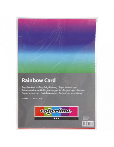 Regenboogpapier A4 180gr 10 Vellen