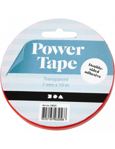 Dubbelzijdig Klevend Power Tape 7mm 10m