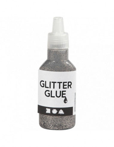 Glitterlijm Zilver 25ml