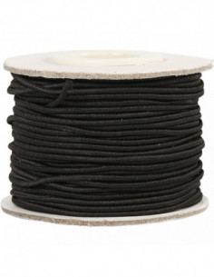 Elastiek Dikte 1mm Zwart 25m