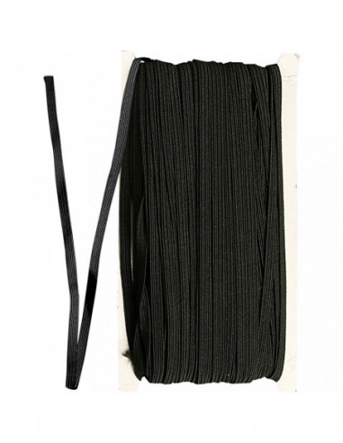 Elastiek Dikte 6mm Zwart 50m