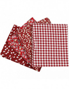 Patchwork Stof Rood 45x55cm...