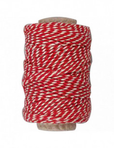 Katoenkoord Rood/wit 50m