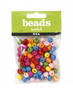 Houten Kralen Mix 8mm 16gr