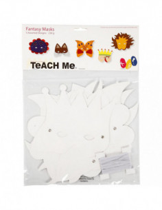 Fantasiemaskers Wit 5st.