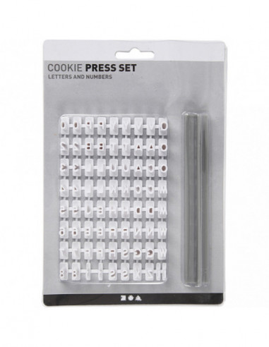 Stempelset Rubber Letters en Cijfers Wit