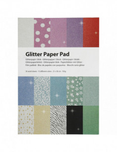 Glitterpapier Blok A4 150gr...