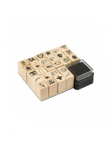 Houten Stempelset - Figuren 27dlg.