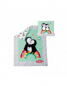 Poppendeken Pinguin met Kussen
