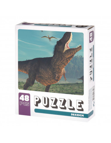 Legpuzzel T-rex 26 x 23cm Karton 48...