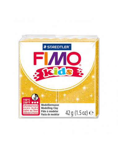 FIMO Kids Boetseerklei Glitter Goud 42gr