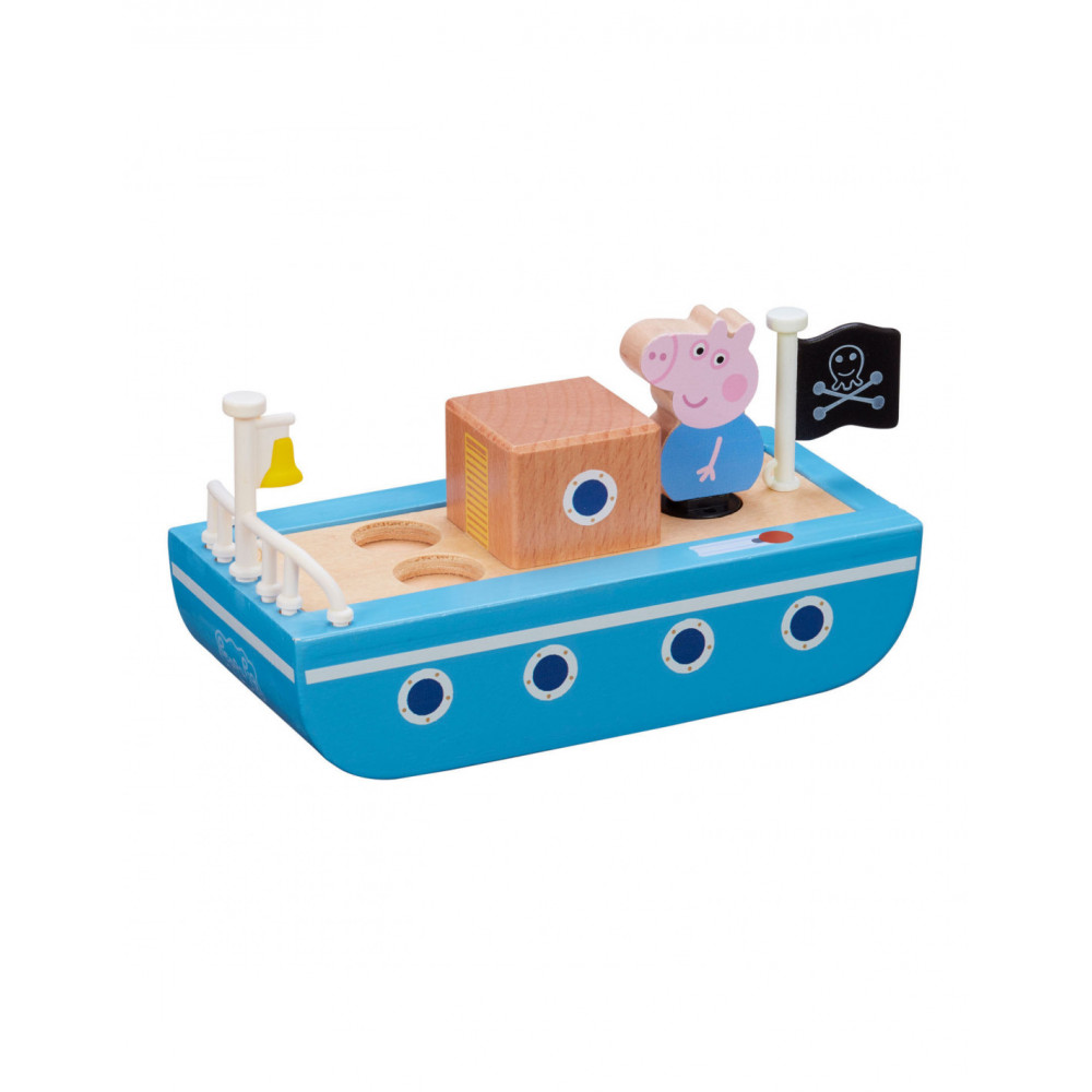 Peppa Pig Houten Boot met Figuur