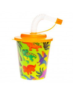 Beker met Deksel en Rietje...