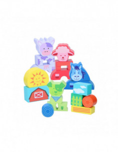 Houten Blokken Boerderij...