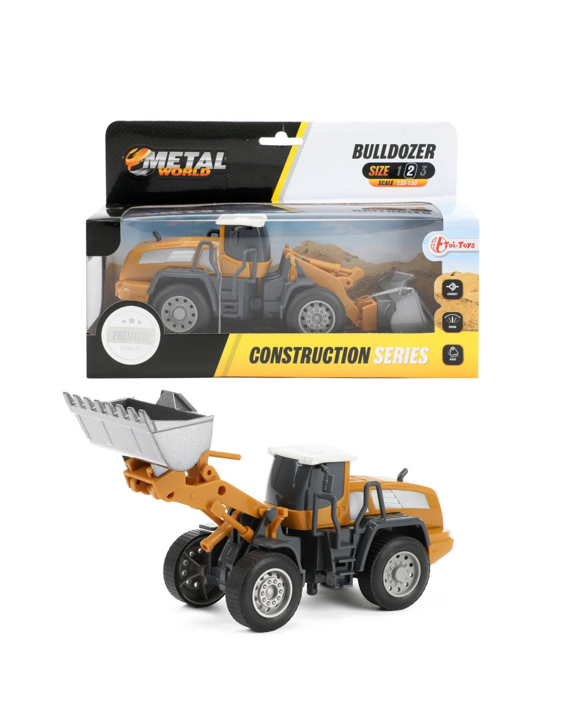 METAL Bouwvoertuig -wiellader 1:55 METAL Bouwvoertuig -wiellader 1:55