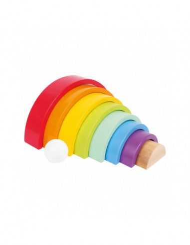 Houten Bouwblokken Regenboog 9dlg.