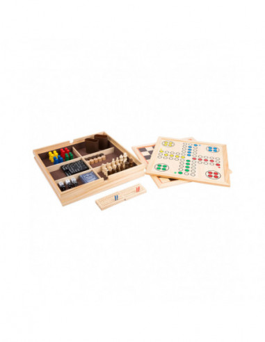 Houten Klassieke Spellen 9in1