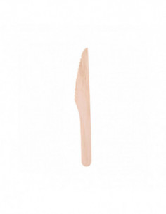 Wegwerp Mes Hout 16cm 50st.