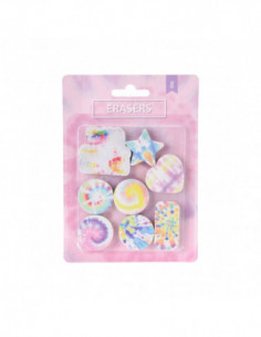 Gummen Set Tie Dye 8st.