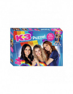 K3 Puzzel met Poster 104st.