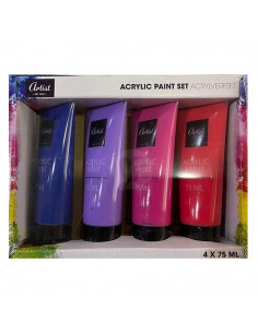 Acrylverf 4 kleuren 75ml