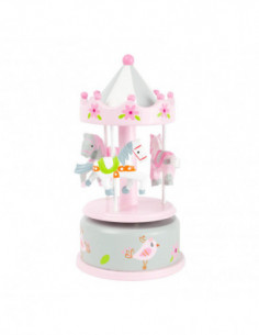 Houten Muziekdoos Draaiend...