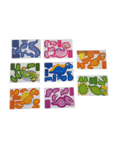 Puzzel 8-delig Dinosaurus