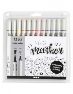 Schets Markers Kleur 12st.