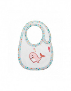 Poppen Slabbetje Roze Walvis